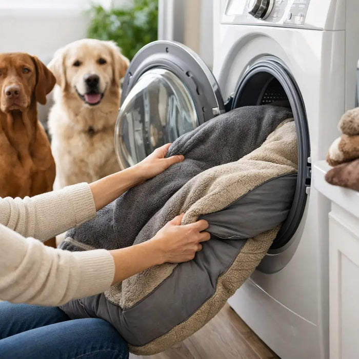 How to Wash Large Dog Bedding Properly
