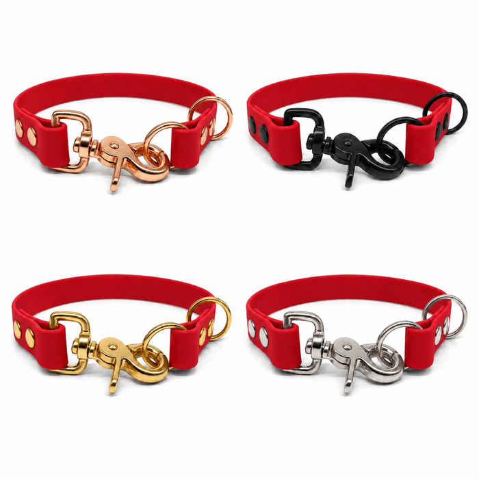 Red Waterproof Biothane Slip Dog Collar