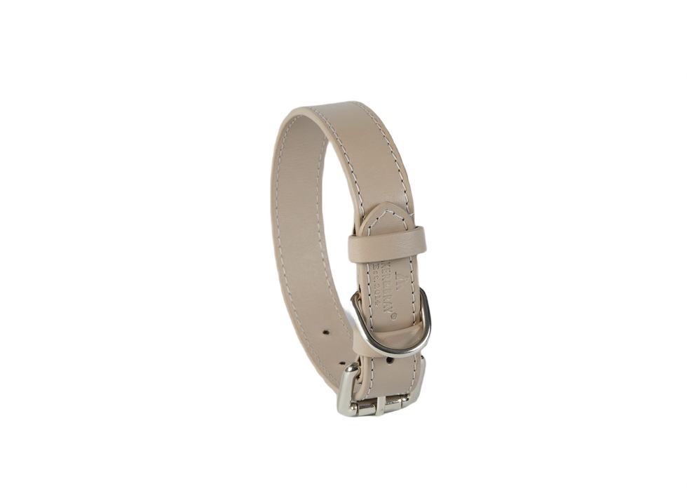 Eco Friendly Leather Dog Collar, Ash