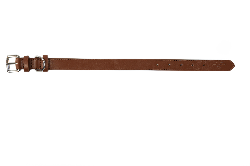 Eco Friendly Leather Dog Collar, Brown