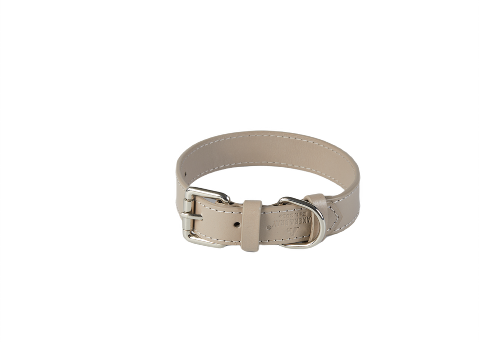 Eco Friendly Leather Dog Collar, Ash