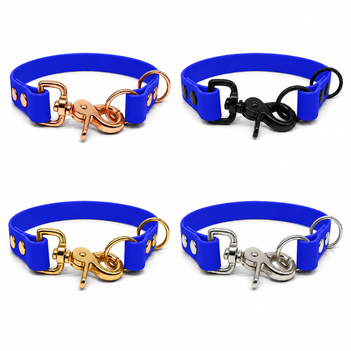 Electric Blue Waterproof Biothane Slip Dog Collar