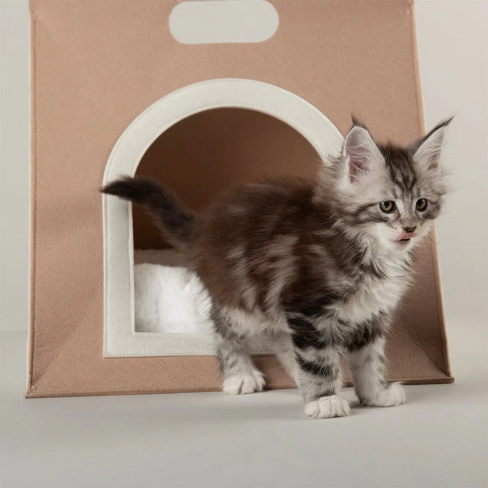 Scruffs Stockholm Felt Bag Cat Bed - cat bed