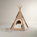 felt teepee cat bed- Tan