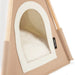 felt teepee cat bed- Tan