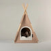 felt teepee cat bed- Tan