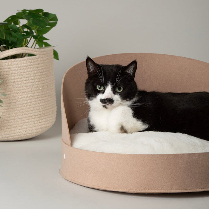 Scruffs Stockholm felt cat bed - Tan
