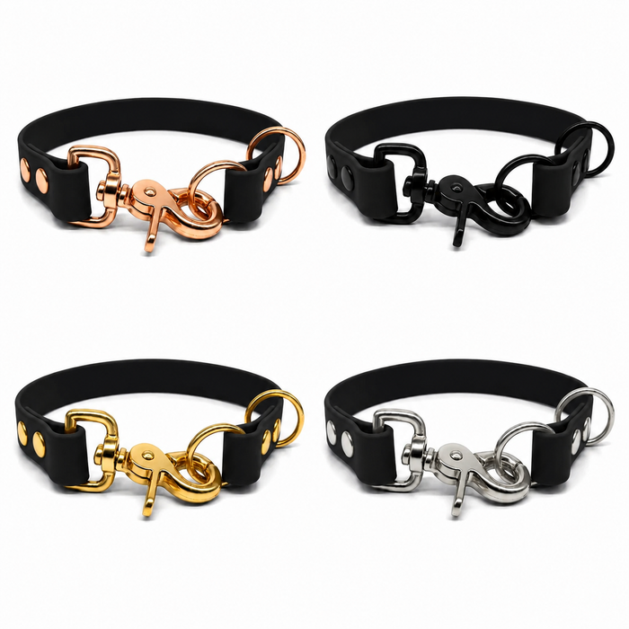 Black Waterproof Biothane Slip Dog Collar