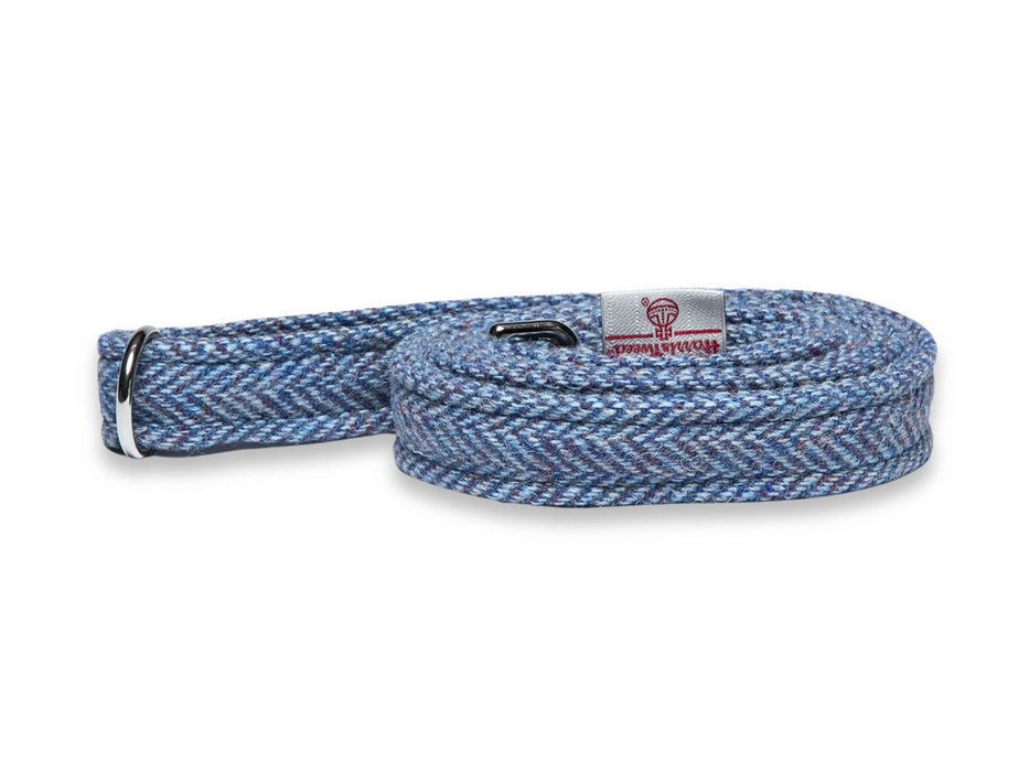 Blue Herringbone Luxury Harris Tweed Dog Lead