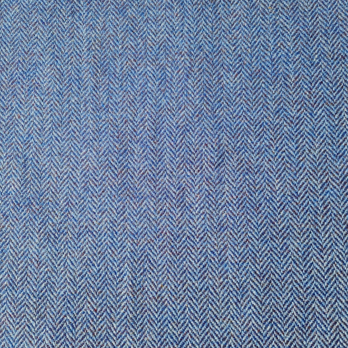 Blue Herringbone - Buckle Fastening Luxury Harris Tweed Dog Collar