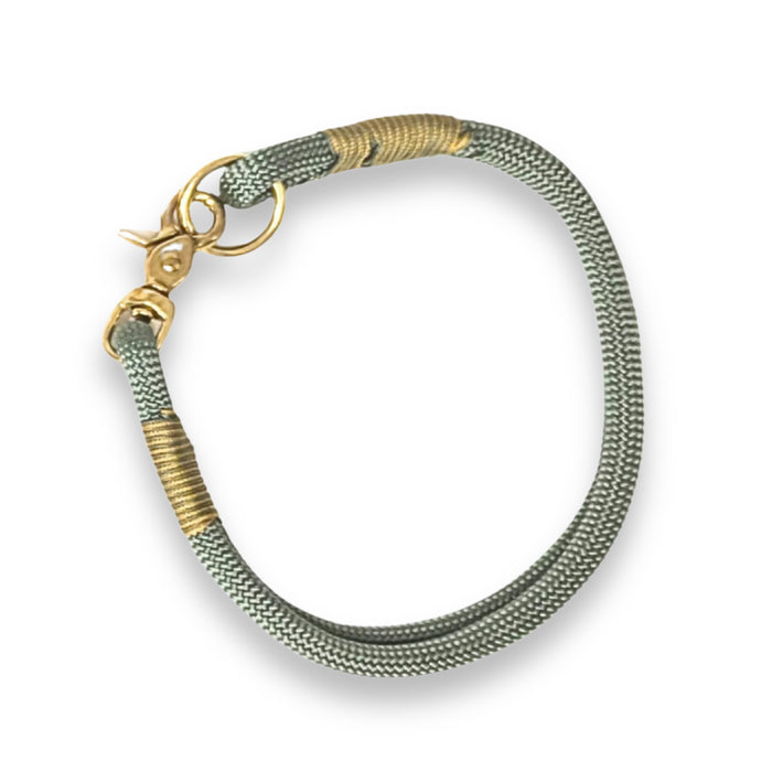 Country Green Handmade Rope Dog Collar with whipping