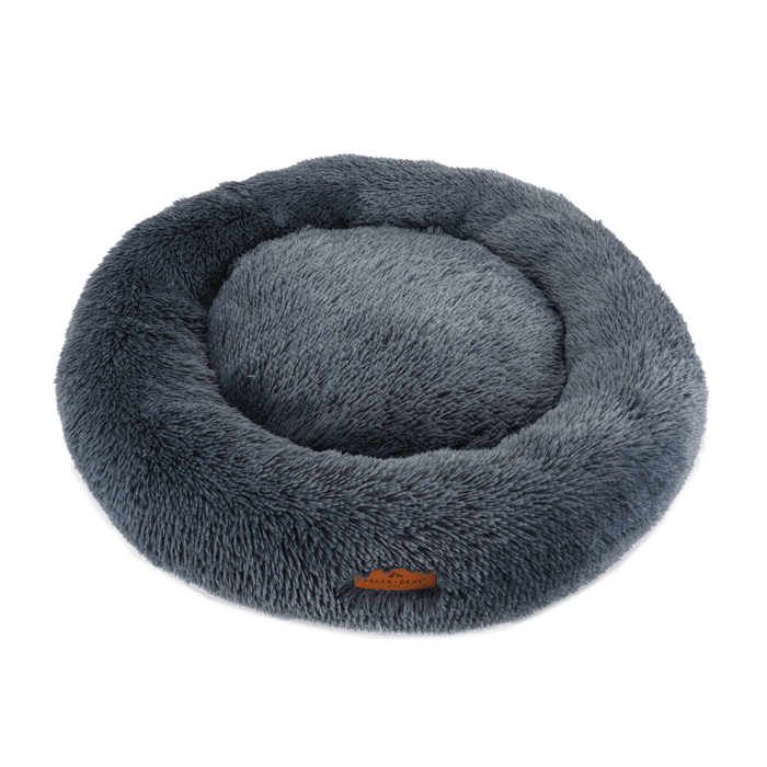 The Donut - Eco Friendly Luxury Calming Donut Dog Bed, Dark Grey