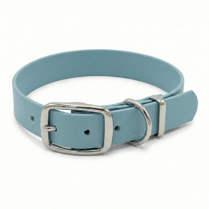 Duck Egg Blue Waterproof Biothane Buckle Dog Collar