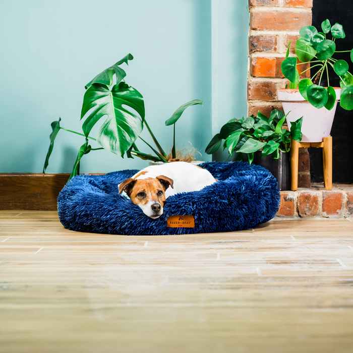 The Donut - Eco Friendly Luxury Calming Donut Dog Bed, Navy