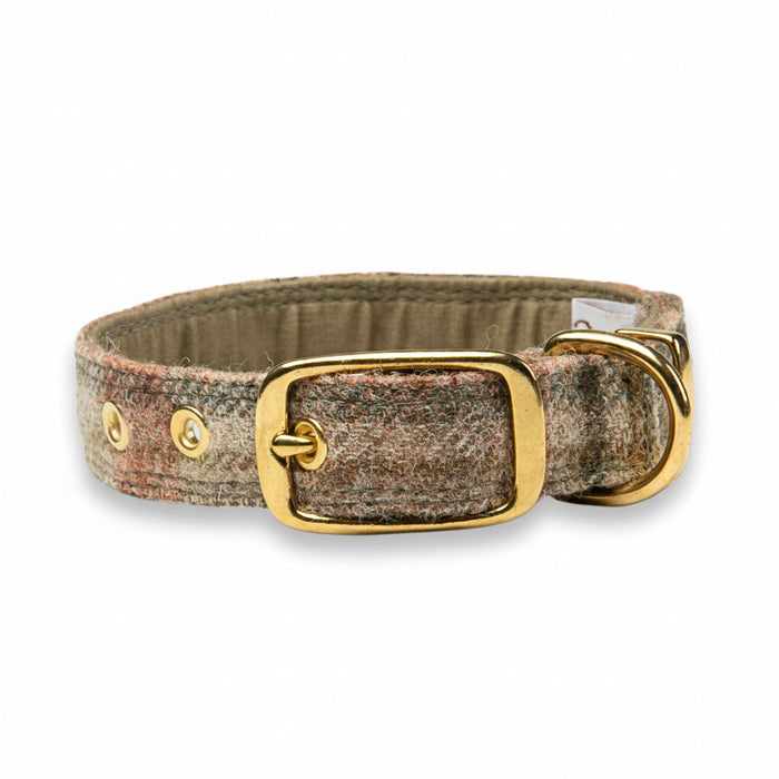 Glen Coe Terracotta - Buckle Fastening Luxury Abraham Moon Tweed Dog Collar