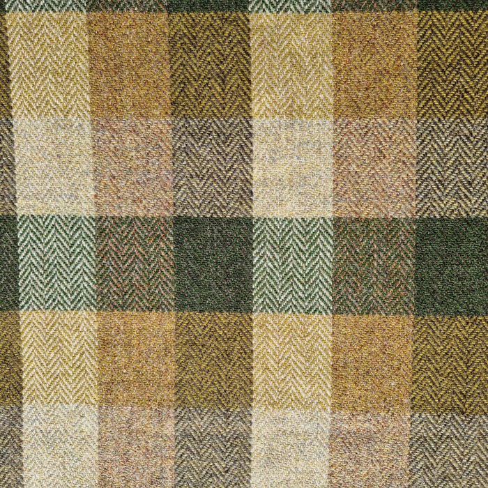 Extra Wide 38mm - Green Block Harris Tweed Dog Collar
