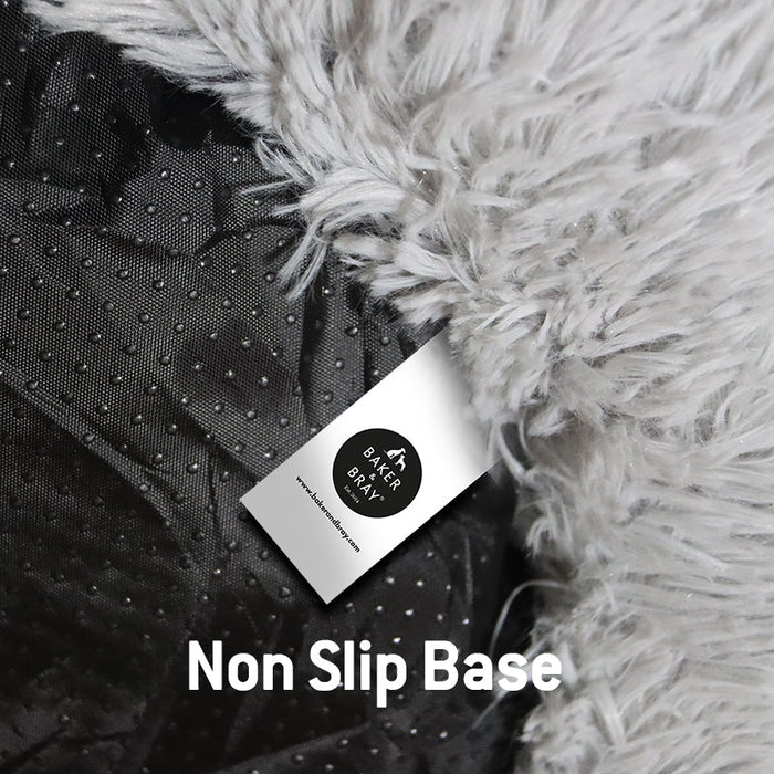 The Donut - Eco Friendly Luxury Calming Donut Dog Bed, Light Grey