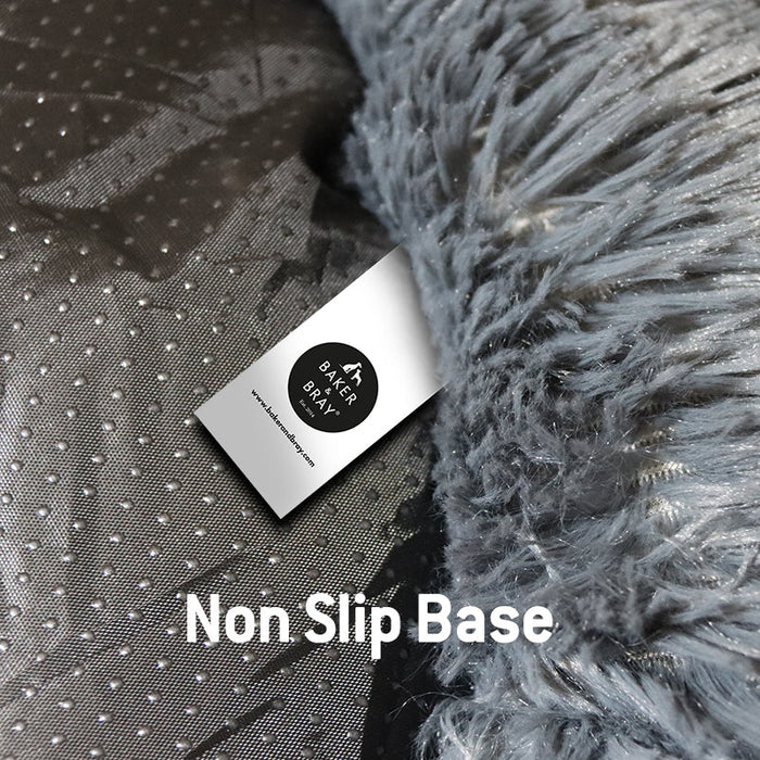 The Donut - Eco Friendly Luxury Calming Donut Dog Bed, Dark Grey