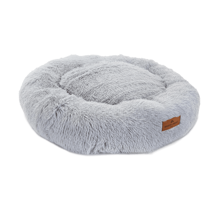 The Donut - Eco Friendly Luxury Calming Donut Dog Bed, Light Grey