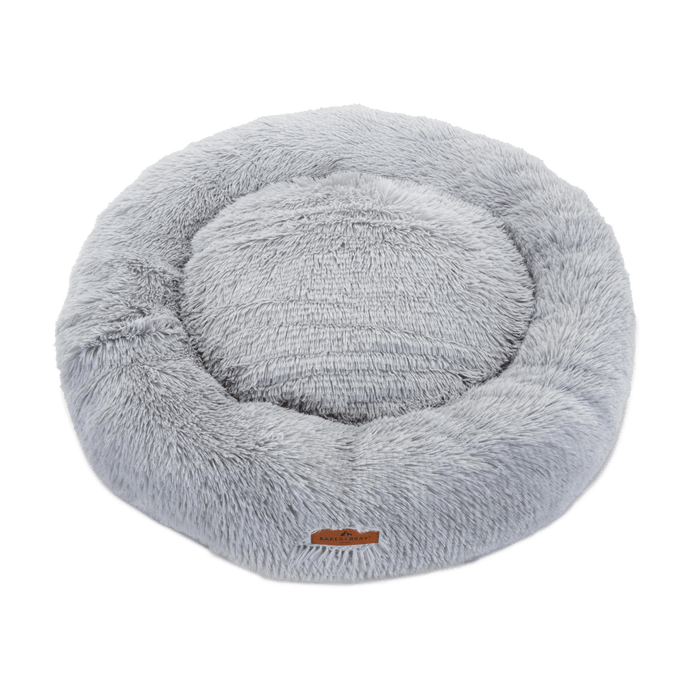 The Donut - Eco Friendly Luxury Calming Donut Dog Bed, Light Grey