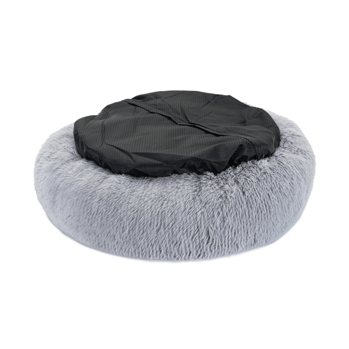 The Donut - Eco Friendly Luxury Calming Donut Dog Bed, Light Grey