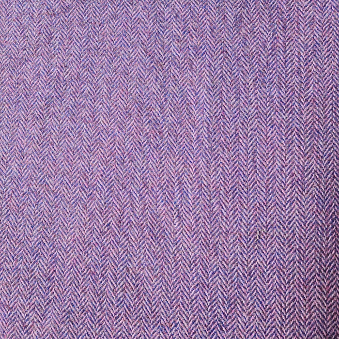 Extra Wide 38mm - Lilac & Blue Herringbone Harris Tweed Dog Collar