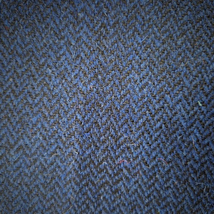 Midnight Blue Herringbone - Buckle Fastening Luxury Harris Tweed Dog Collar