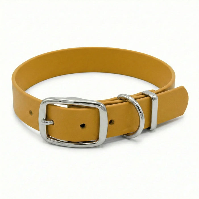 Mustard Waterproof Biothane Buckle Dog Collar
