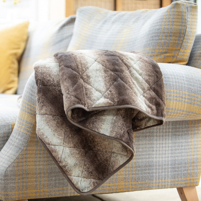 Luxury Brown Faux Fur Dog Blanket - Sofa Throw