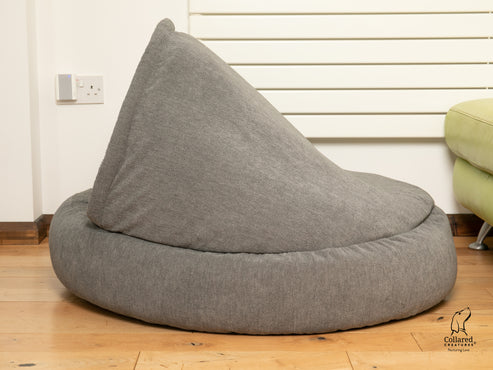 Collared Creatures - Grey Deluxe Cocoon Luxury Cave Dog Bed