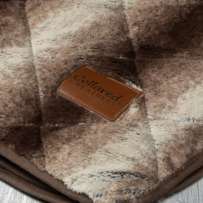 Luxury Brown Faux Fur Dog Blanket - Sofa Throw