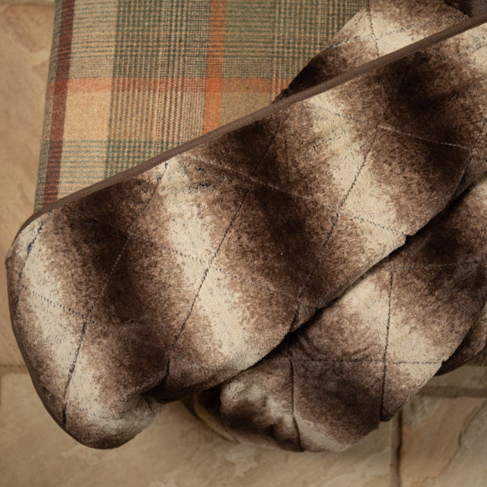 Luxury Brown Faux Fur Dog Blanket - Sofa Throw