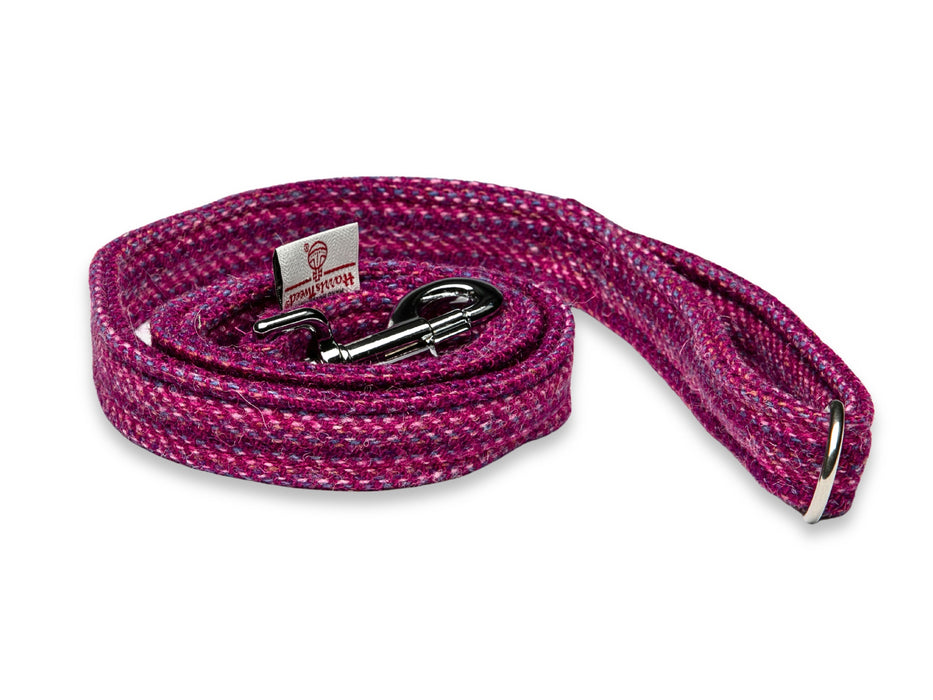 Pink Koana Luxury Harris Tweed Dog Lead