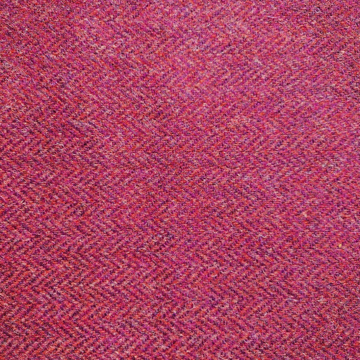 Raspberry & Coral Herringbone - Buckle Fastening Luxury Harris Tweed Dog Collar