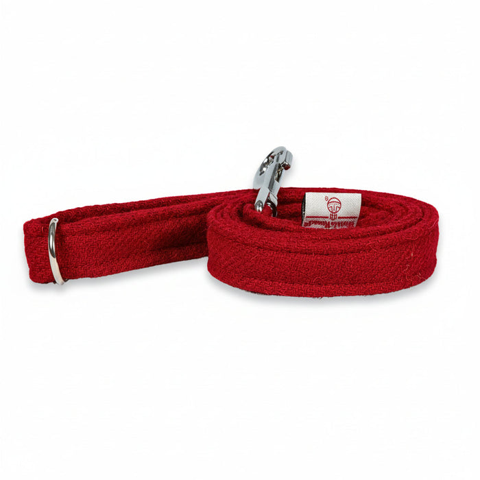 Simply Red Luxury Harris Tweed Dog Lead