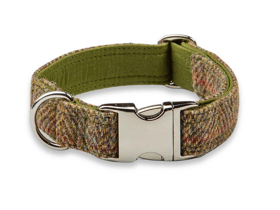 Totally Traditional Herringbone Harris Tweed Luxury Dog Collar
