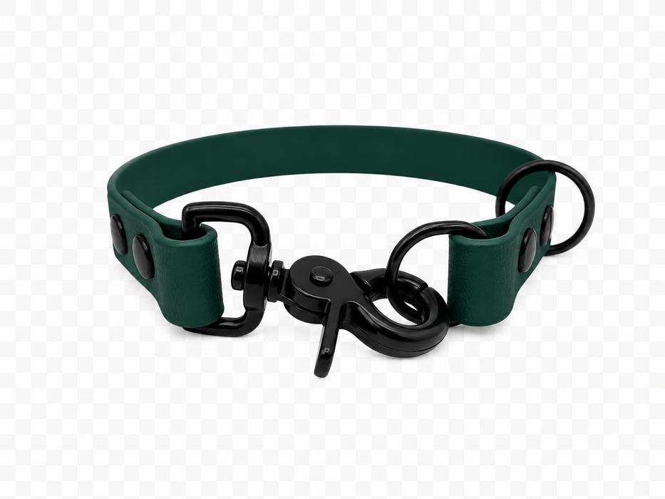 Dark Green Waterproof Biothane Slip Dog Collar