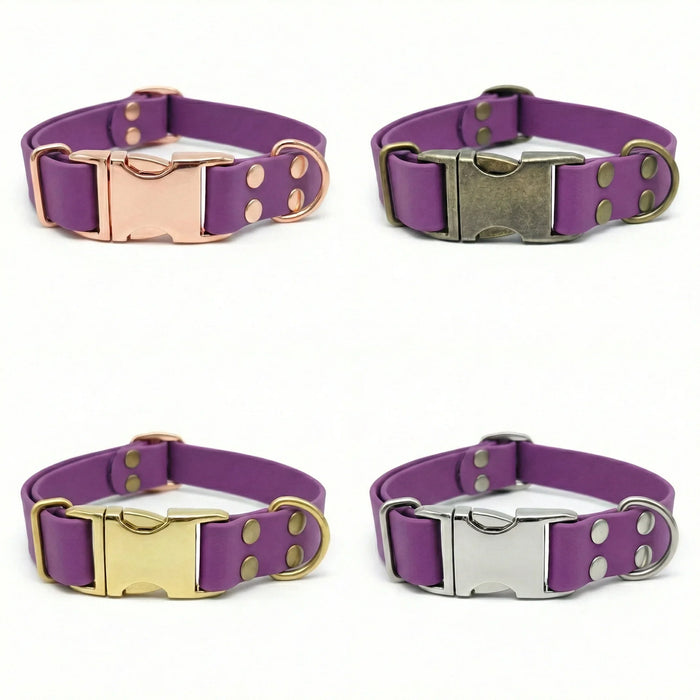 Grape Waterproof Biothane Metal Clasp Dog Collar