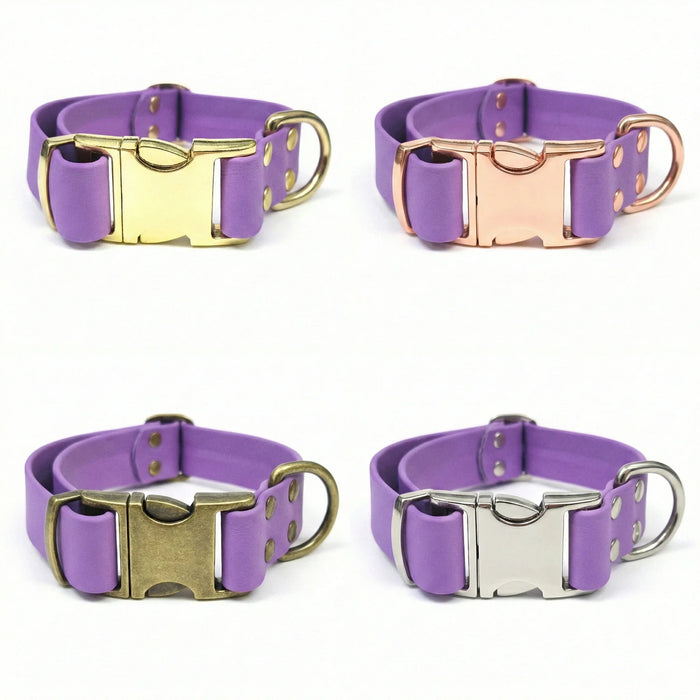 Amethyst Waterproof Biothane Metal Clasp Dog Collar
