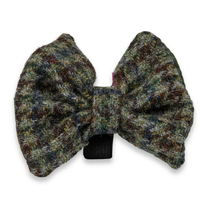 Autumn Houndstooth Luxury Harris Tweed Dog Bow Tie