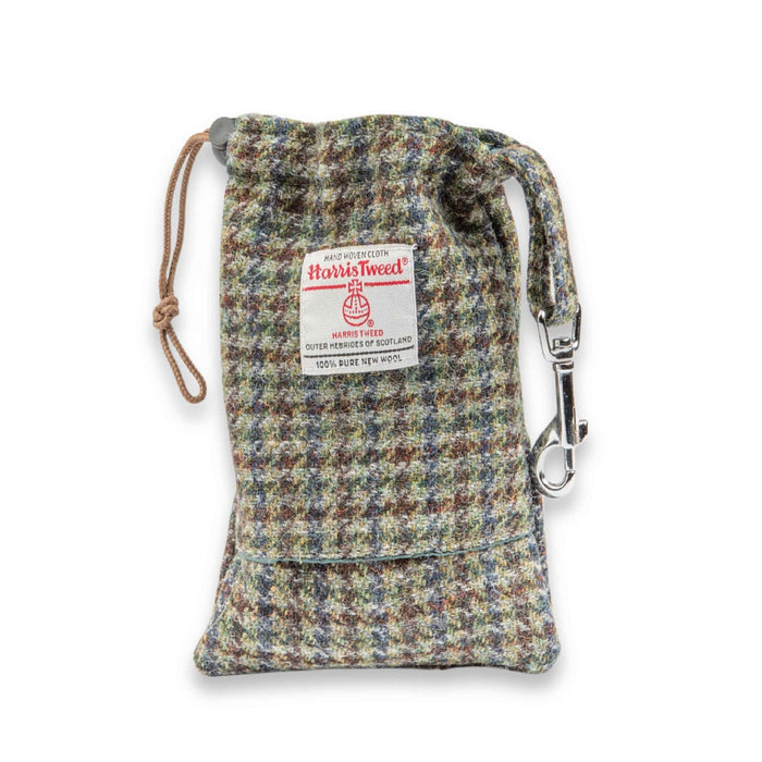 Autumn Houndstooth Harris Tweed Treat Bag With Built-In Poop Bag Dispenser