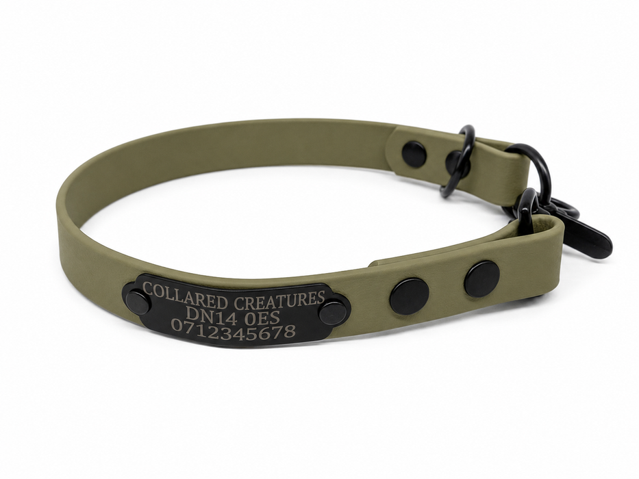 Olive Waterproof Biothane Slip Dog Collar