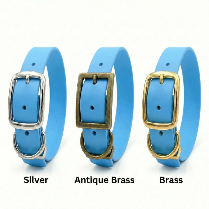 Baby Blue Waterproof Biothane Buckle Dog Collar