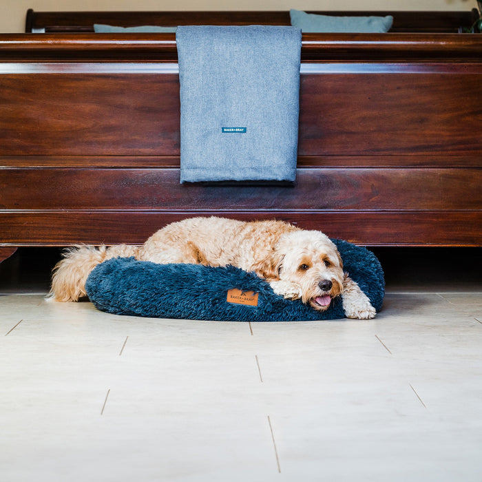The Donut - Eco Friendly Luxury Calming Donut Dog Bed, Dark Grey