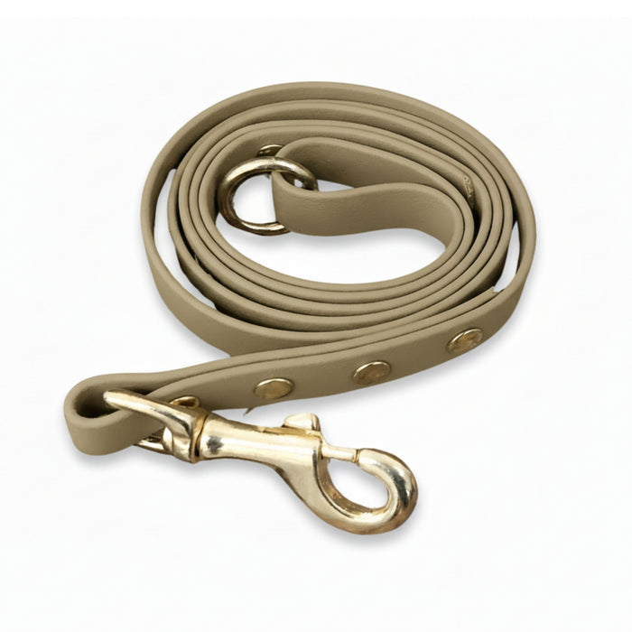 Beige Waterproof Biothane Dog Lead