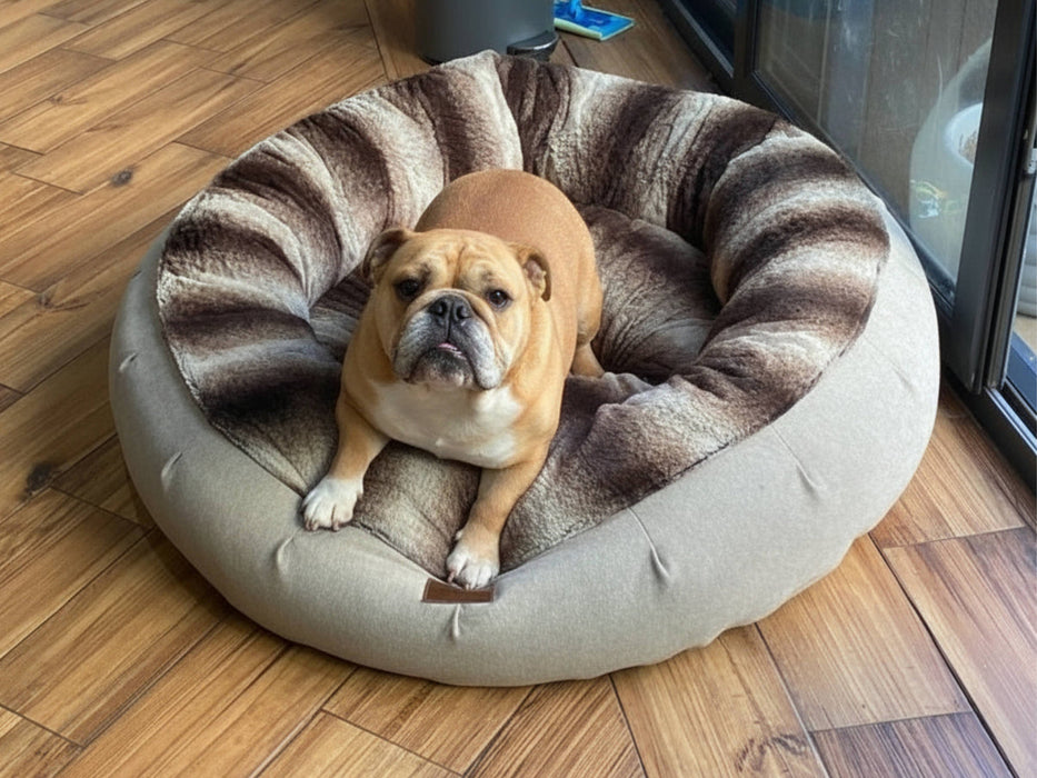Collared Creatures - Luxury Deluxe Donut Dog Bed - Available in 2 Colours
