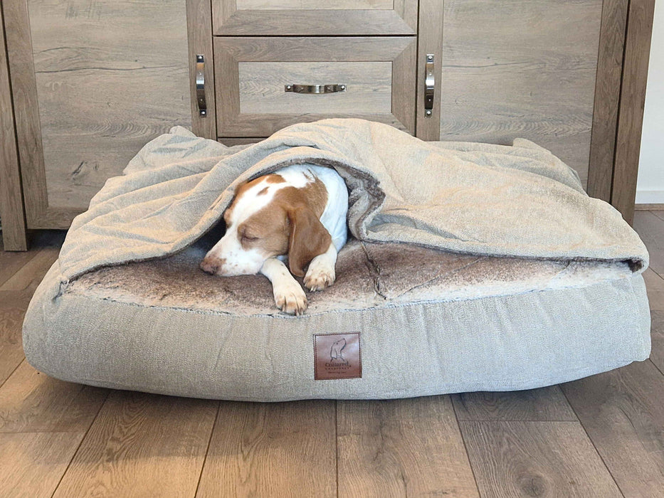 Collared Creatures - Luxury Beige Snuggle Sack / Sleeping Sack Dog Bed