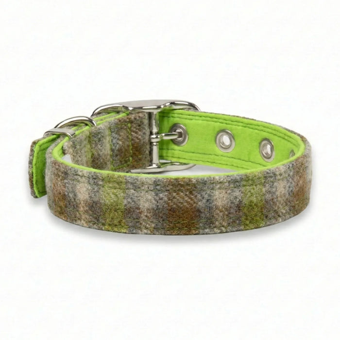 Bibury Lichen - Buckle Fastening Luxury Abraham Moon Tweed Dog Collar