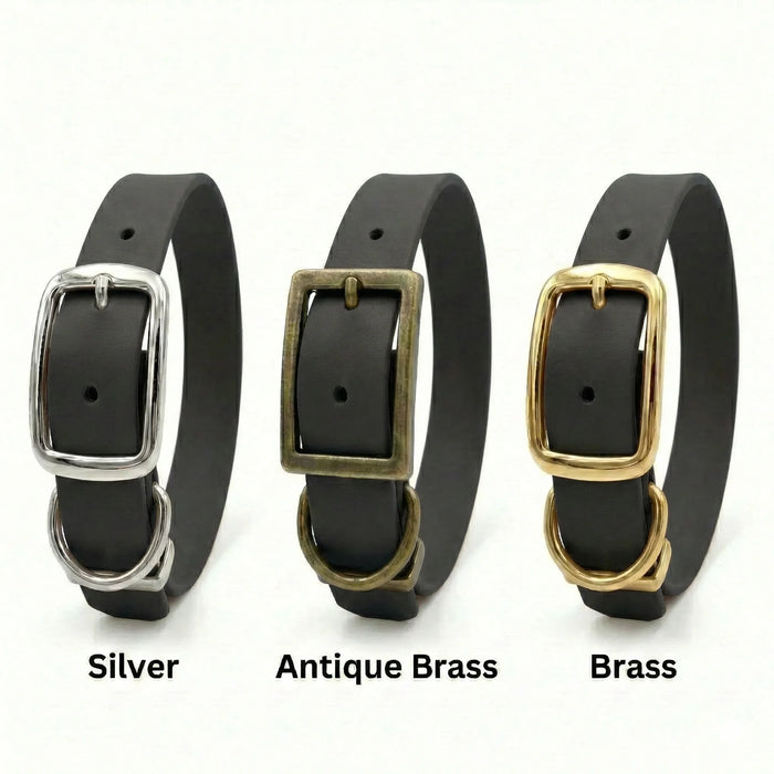 Black Waterproof Biothane Buckle Dog Collar