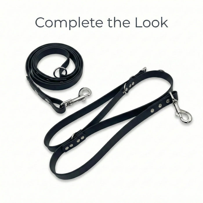 Black Waterproof Biothane Buckle Dog Collar